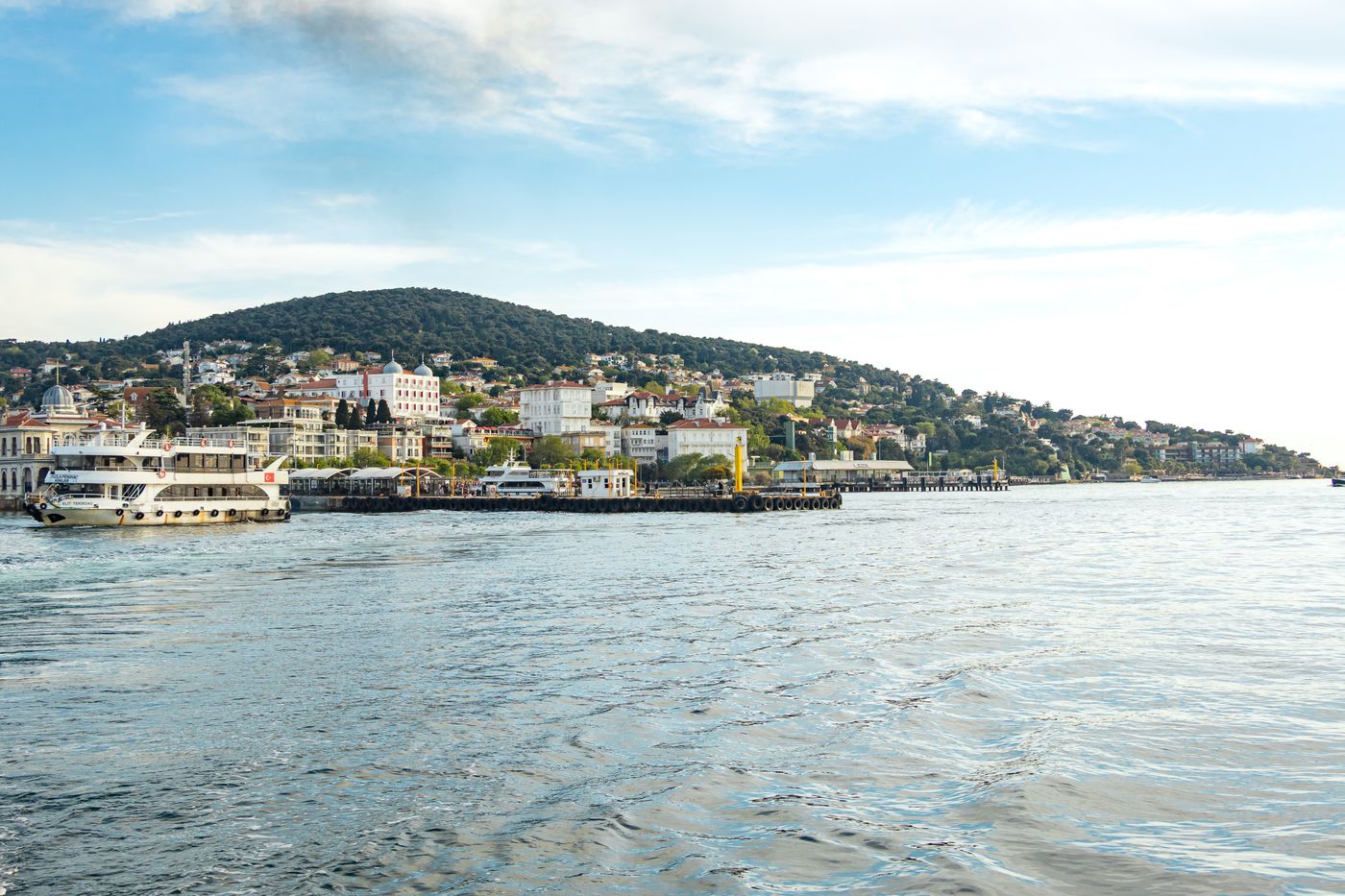 Ferry approaching Büyükada in the Princes' Islands near Istanbul